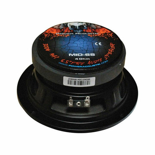 2 Power Acoustik MID-65 6.5" 300 Watt Midrange Bass Driver Car Stereo PAIR - TuracellUSA