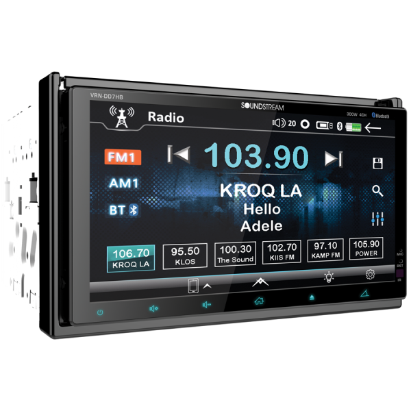 VRN-DD7HB Soundstream Double DIN Bluetooth In-Dash Car Stereo Receiver NEW - TuracellUSA