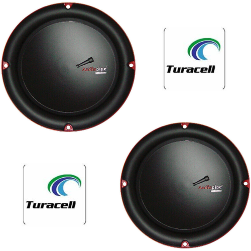 2 - AUDIOPIPE TSCAR6 6" WOOFER, 150 WATTS 4-OHM SINGLE VOICE COIL,Speaker PAIR - TuracellUSA