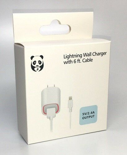 Panda Travel Lightning Intelligent Charger LED for Apple iPhone 5 6 6 6+ 7 White - TuracellUSA