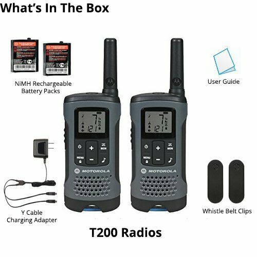 Motorola Talkabout T200 Walkie Talkie 2 Pack Set 20 Mile Two Way Radio Package - TuracellUSA