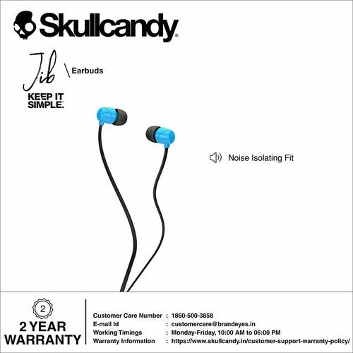 S2DUDZ012 Skullcandy Jib In-Ear Noise-Isolating Earbuds and Enhanced Bass NEW - TuracellUSA