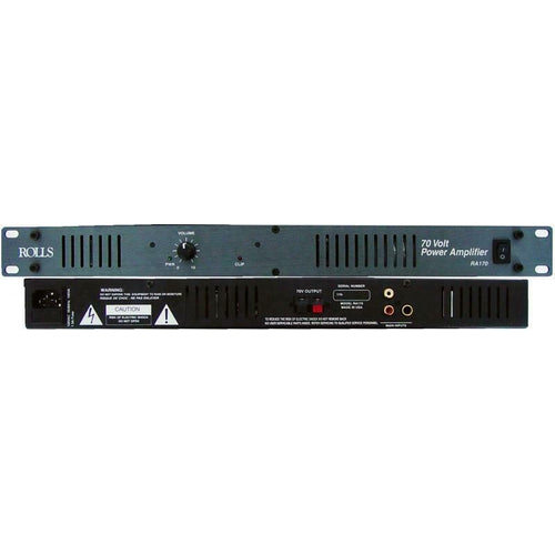 Rolls RA170 Rack Mount 70V Power Amplifier 70 Watt 1U Brand New - TuracellUSA