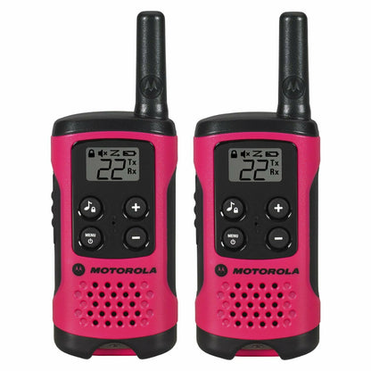 Motorola T107 Talkabout Radio, 2 PACK 2-WAY RADIO 16 MILE PINK - TuracellUSA