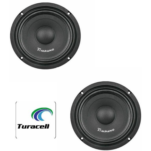 2- Timpano TPT-MB6 Slim 6" 4 Ohm 200W Mid Bass Full Range Loudspeaker Pair - TuracellUSA