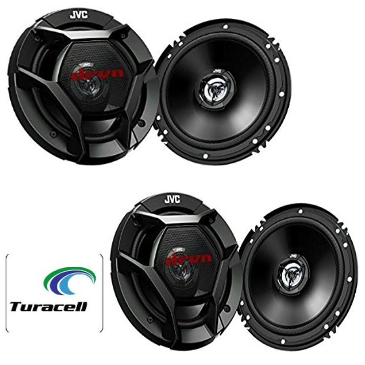 4 - JVC CS-DR621 DR Series 6.5" 2-Way Coaxial Car Speakers / 300 Watts Max Power - TuracellUSA