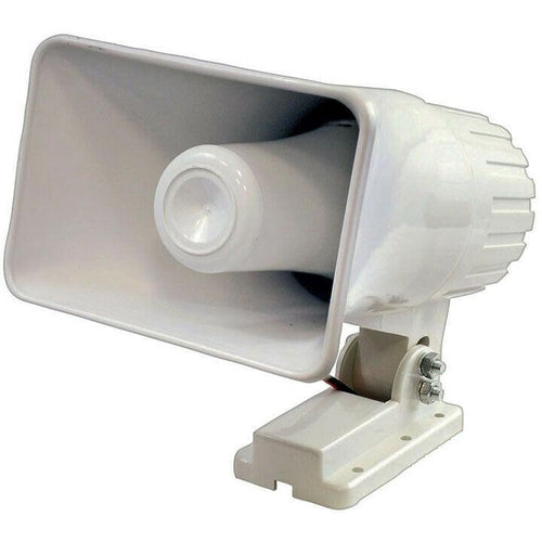 New Pyle PHSP4 6" 50 Watt Indoor/Outdoor Waterproof Home PA Horn Speaker - White - TuracellUSA