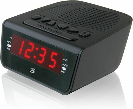 C224B GPX Dual Alarm Clock AM/FM Radio with Red LED Display BRAND NEW - TuracellUSA
