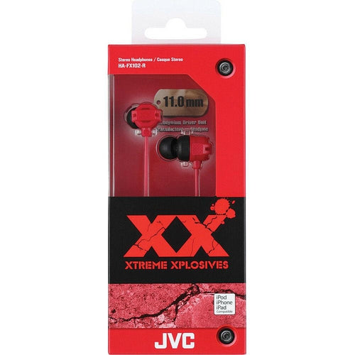 JVC HAFX102 XX Xtreme Bass IE Headphones, Assorted Colors Pink,Red,Violet - TuracellUSA