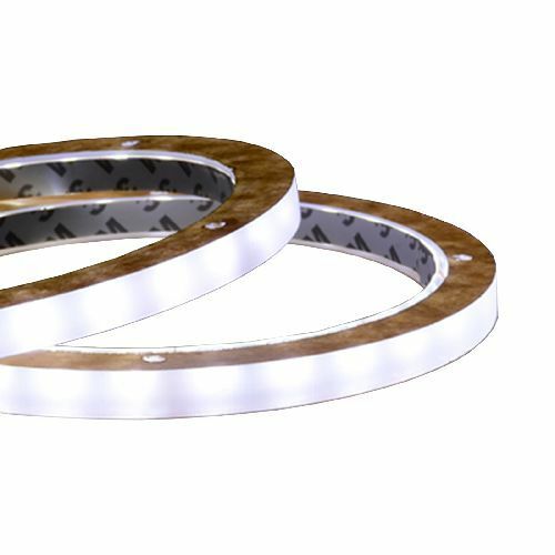 Audiopipe, Led Speaker Rings, Durable Acrylic 12mm, Outdoor Weather, Pair, White - TuracellUSA