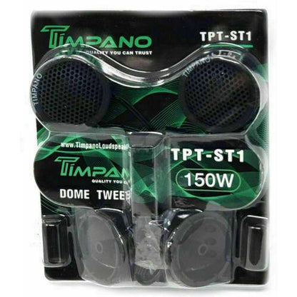 4 TIMPANO ST1 1" Dome Tweeter,Car Audio 150 W Max 4 Ohms 2 Pair NEW! - TuracellUSA