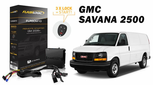 Flashlogic Remote Start for 2017 GMC Savana 2500 V8 w/Plug & Play Harness - TuracellUSA