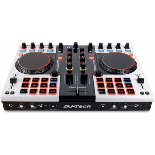 DRAGONTWO DJ-Tech 4-Channel Digital DJ Controller & Mixer USB BRAND NEW - TuracellUSA