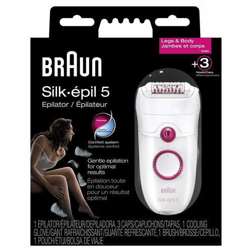 5280 Braun Silk Legs & Body Epilator NEW - TuracellUSA