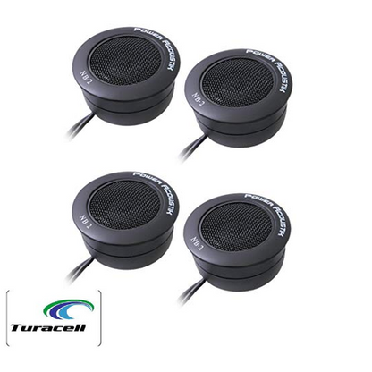 4 -POWER ACOUSTIK NB-2 1" 200W FLUSH-MOUNT CAR DOME TWEETERS BUILT IN CROSSOVER - TuracellUSA