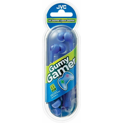 JVC-HAFX7 Gumy Blue Gamer Earbuds with Microphone Comfort fit BRAND NEW RETAIL - TuracellUSA