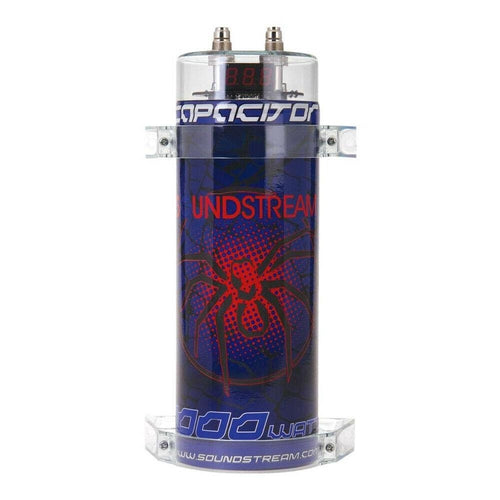 Soundstream SCX1.5 1.5 Farad Capacitor with LED Voltage Display | Red NEW! - TuracellUSA