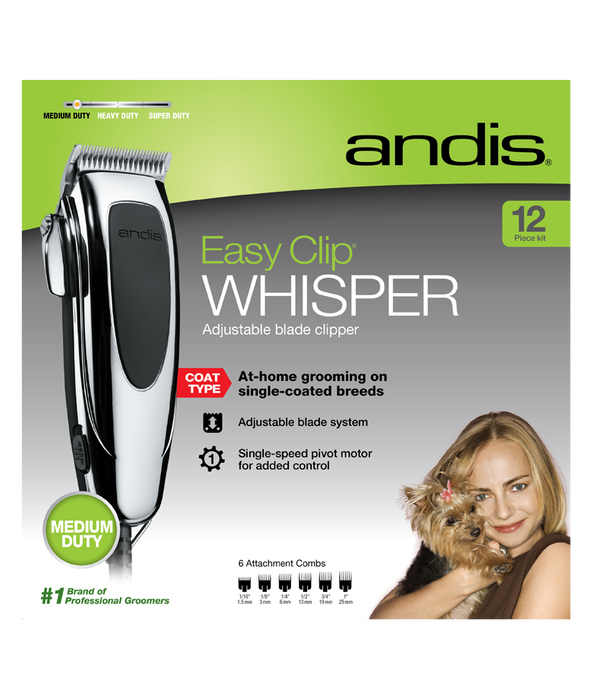 23585 ANDIS Easy-Clip Whisper 12 Piece Clipper Kit - TuracellUSA