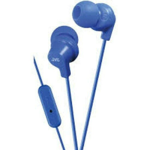 JVC HAFR15A In-Ear Blue Headphones + Microphone REMOTE NOISE-ISOLATE - TuracellUSA