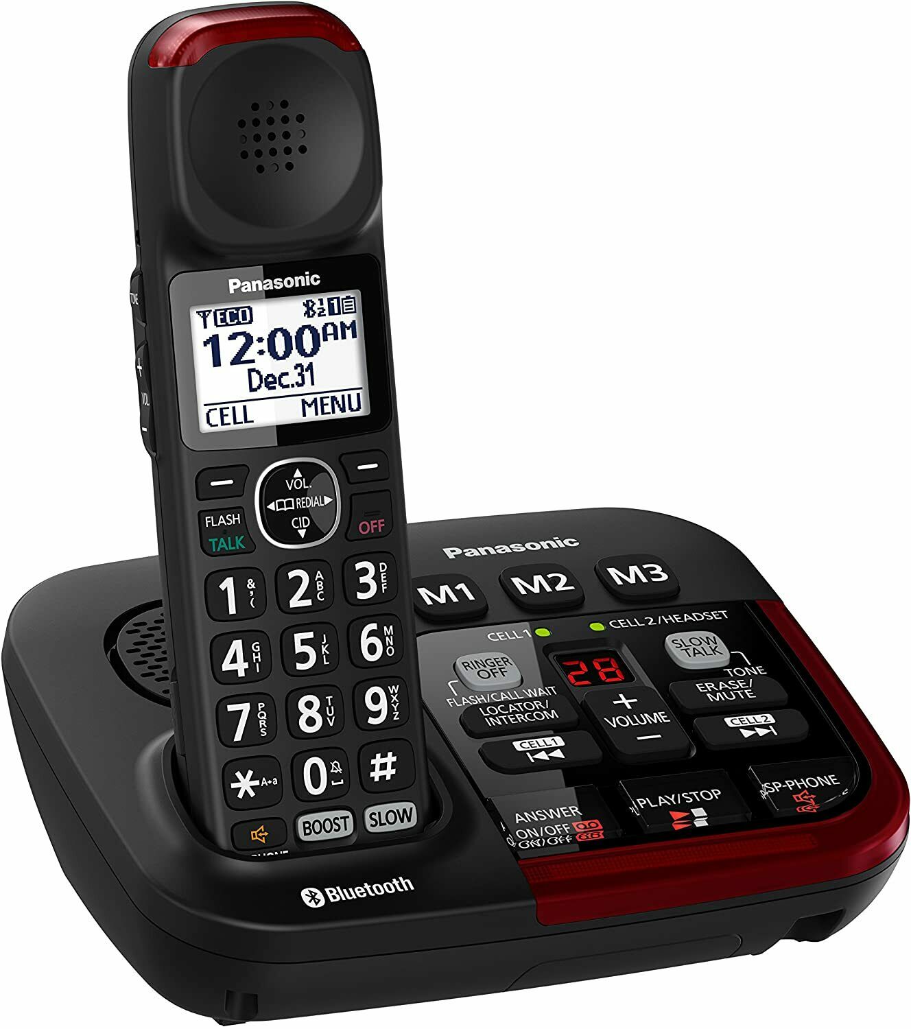 KX-TGM430B PANASONIC Bluetooth Amplified Cordless Phone NEW - TuracellUSA