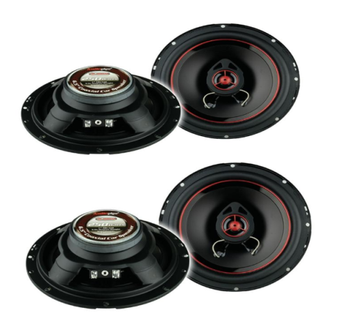 4 Audiopipe CSL-1622AR 6.5" Slim Mount 2-Way Coaxial Speakers,250w Max/125w RMS - TuracellUSA