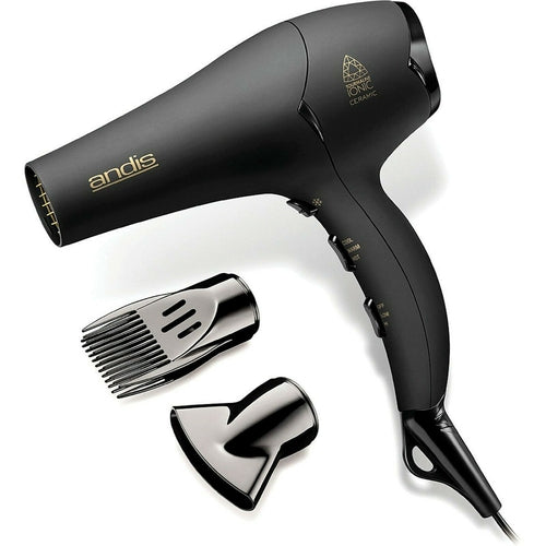 80480 Andis Ceramic Tourmaline 1875 Watt Hair Dryer, Black - TuracellUSA