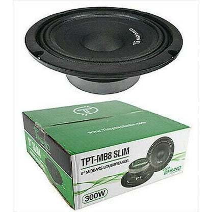 2 - Timpano TPT-MB8 Slim 8" 4 Ohm 300W Mid Bass Full Range Loudspeaker Pair - TuracellUSA