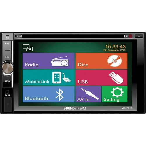 Soundstream VR-620HB DVD/CD Player Front Rear Camera Bluetooth USB Android Link - TuracellUSA
