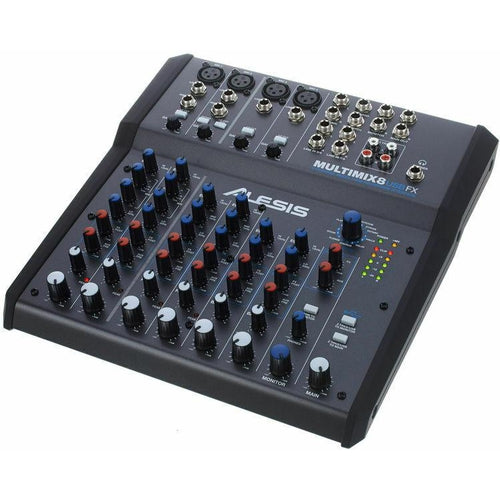 MULTIMIX8USBFX Alesis 8-Channel Mixer with Effects / USB Audio Interface -NEW - TuracellUSA