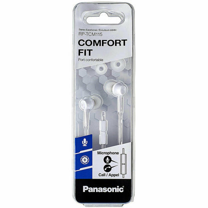 Panasonic RP-TCM115 In-Ear Headphones w/Mic and Remote 9mm Assorted Colors - TuracellUSA