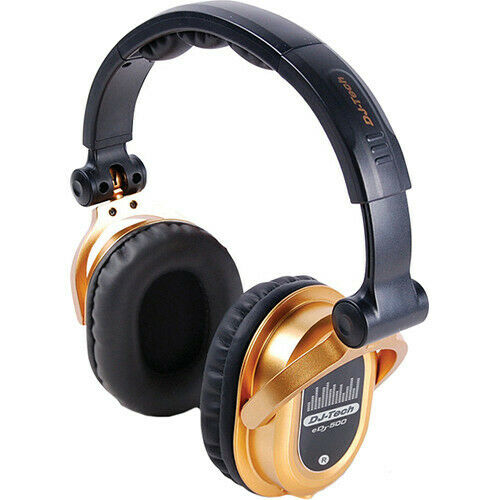 EDJ500GOLD Professional DJ Headphones (Gold) BRAND NEW - TuracellUSA
