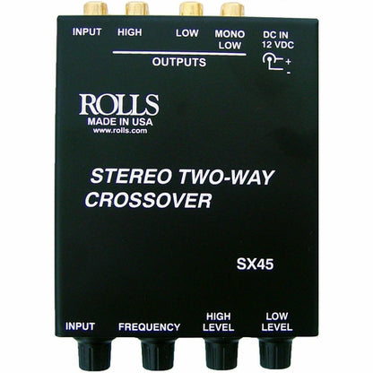 Rolls SX45 Stereo Two-Way Mini Crossover w/Sub Output - TuracellUSA