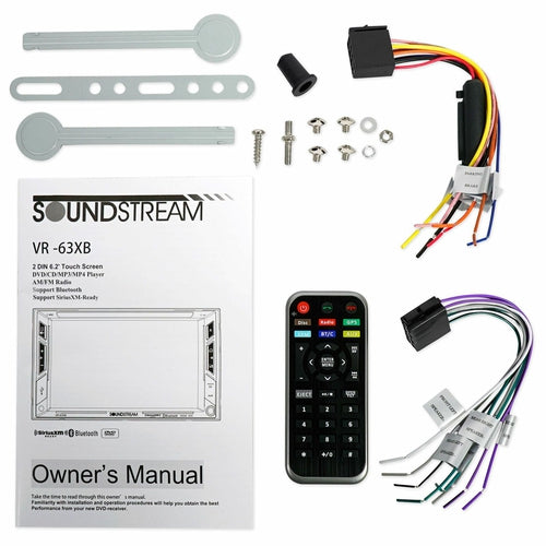 SOUNDSTREAM VR-63XB 6.2" TV CD DVD USB AUX BLUETOOTH SIRIUS XMREAD NEW WARRANTY - TuracellUSA