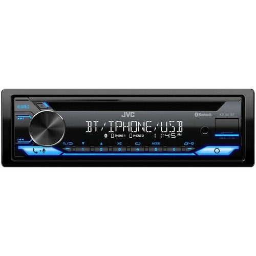 JVC KD-TD71BT Car AUDIO CD Bluetooth Stereo Receiver W/4 Speakers CSDR261 2 PAIR - TuracellUSA