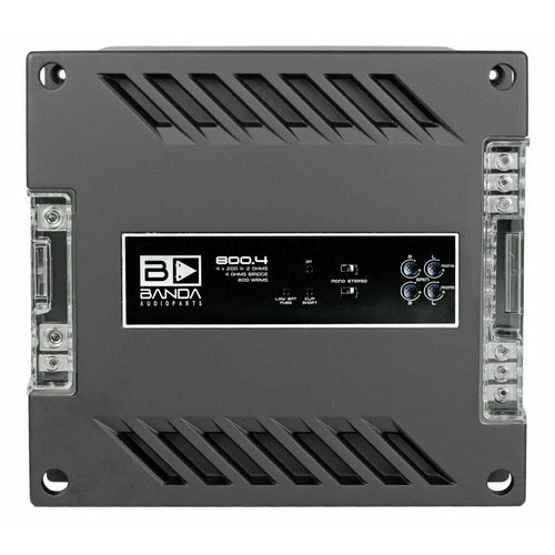 800.41OHM BANDA 800.4 1 ohm Four Channel 200 Watts Max 1 Ohm Car Audio Amplifier - TuracellUSA