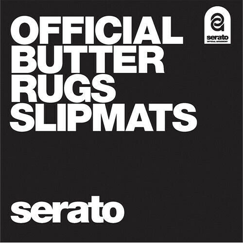 OSA-SM-BLK-B7 7" Serato Butter Rug Slipmat (Black w/White letter) BRAND NEW - TuracellUSA