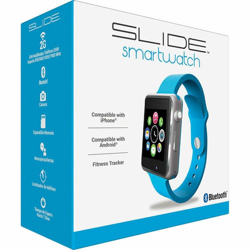 SW300BL SLIDE 1.54 Smart Watch with GSM Phone NEW - TuracellUSA