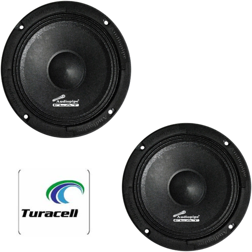 2 - Audiopipe 6.5" Flat Shallow Mount Loudspeaker 250 Watts Peak APMB-65FLT PAIR - TuracellUSA