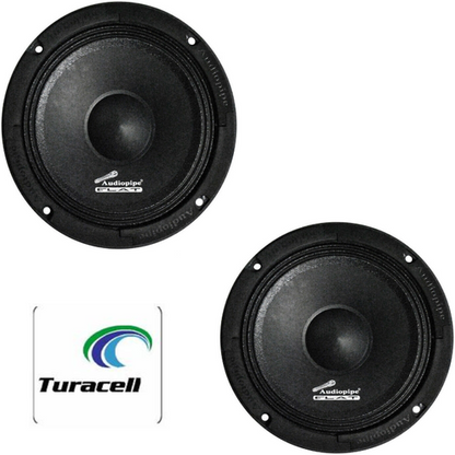 2 - Audiopipe 6.5" Flat Shallow Mount Loudspeaker 250 Watts Peak APMB-65FLT PAIR - TuracellUSA