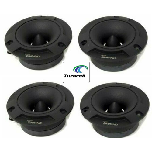 4x Timpano TPT-ST2 4" Super Loud Tweeters Black Titanium Bullet 240 Watts NEW! - TuracellUSA