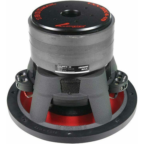 AUDIOPIPE TXXBDC410 10" Quad Stack 900 w Subwoofer Composite Cone Rms Dual 4 Ohm - TuracellUSA