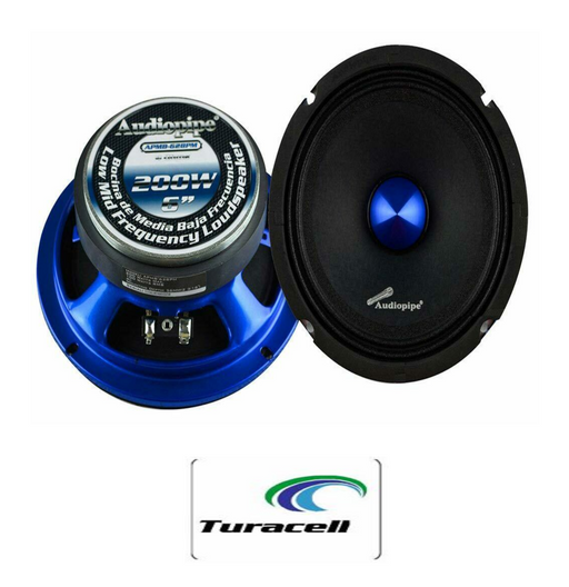 2x Audiopipe APMB-628PM 6" Slim Mid Full Range Loud Speakers Bullet 4 Ohm 400W - TuracellUSA