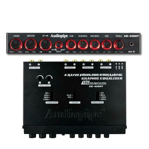 EQ-450BT Audiopipe Band Wireless Streaming Graphic Band Equalizer BRAND NEW - TuracellUSA