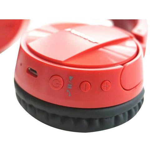 Pioneer Bluetooth 3.0 On Ear Wireless Stereo Headphone, Red (SE-MJ553BT-R) NEW - TuracellUSA