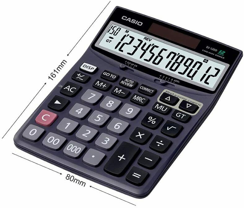 DJ-120D Casio Desktop Calculator Black - TuracellUSA