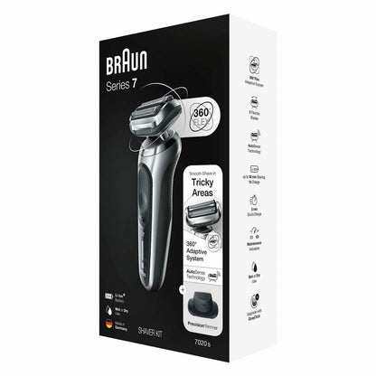 7020S BRAUN Series 7 7020s Wet & Dry shaver with travel case and 1 attachment - TuracellUSA