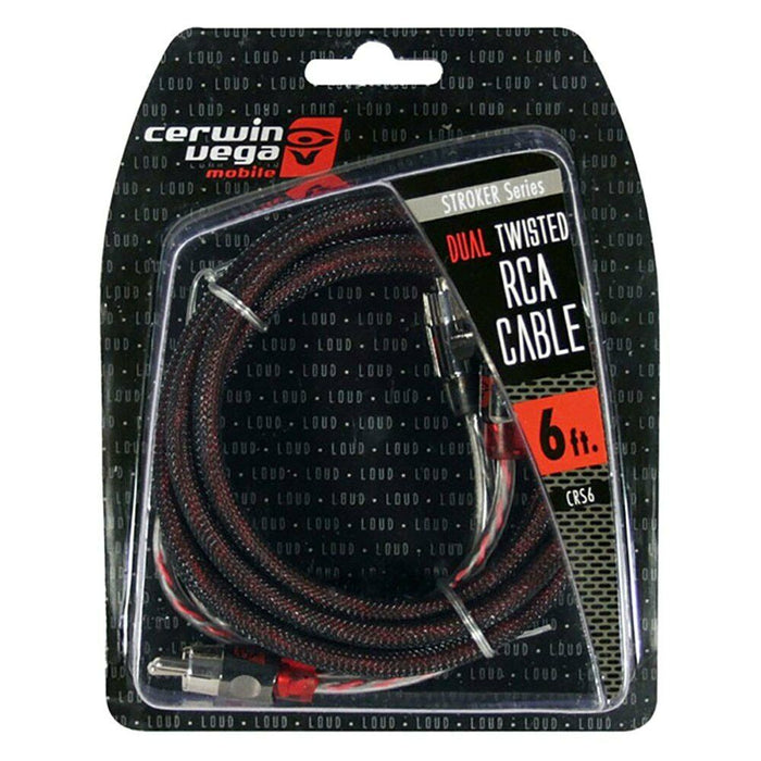 CRS6 Cerwin Vega 6 ft Stroker Series Dual Twisted Audio/Video RCA Cable NEW - TuracellUSA