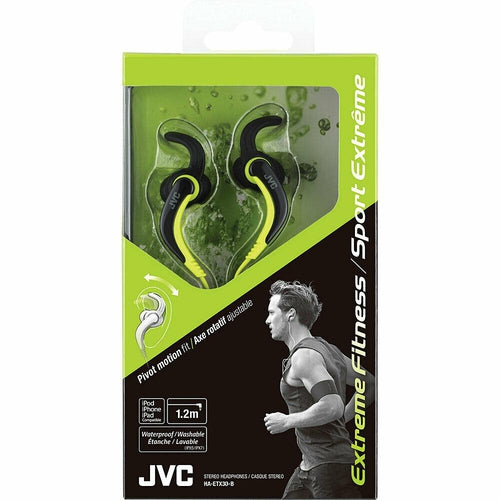 JVC HA-ETX30 In-Ear Headphones SPORT,PIVOT MOTION,ADJUST,Waterproof Assorted CLR - TuracellUSA