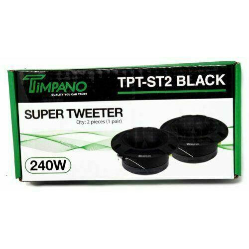 2 x Timpano TPT-ST2 4" Super Loud Tweeters Black Titanium Bullet 240 Watts NEW! - TuracellUSA