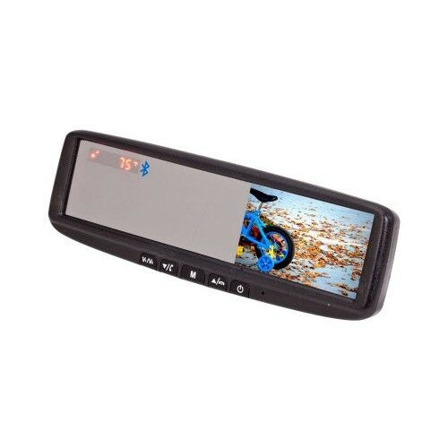 Boyo VTB45M 4.3" Digital Tft LCD Mirror Monitor Bluetooth Compass BRAND NEW - TuracellUSA